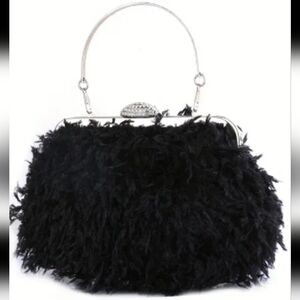 Feather special occasion purse